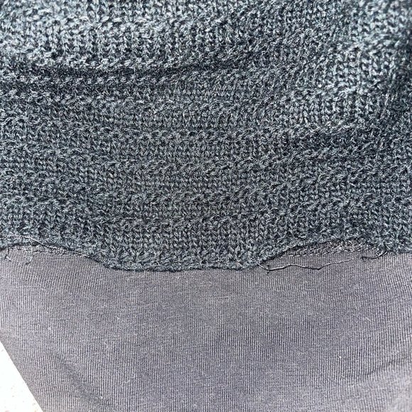 Guess Black Knit Bodysuit Size Small; worn one or two times. V-neck, with lace u - Picture 5 of 5